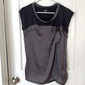 Ann Taylor Loft mixed material top